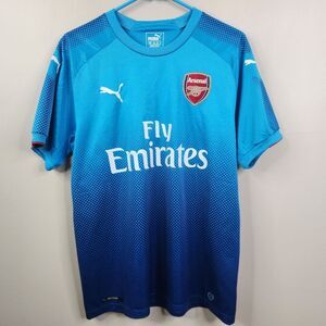 Puma Arsenal Gunners FC Mens 17/18 Short Sleeve Nameless Away Kit Medium